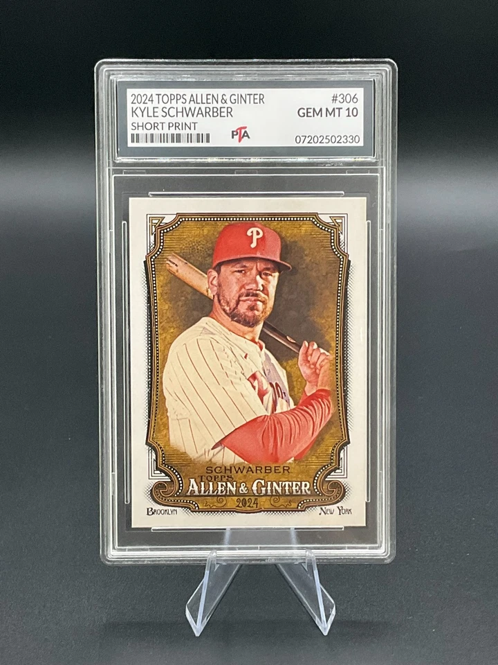 2024 Topps Allen & Ginter #306 Kyle Schwarber SP Short Print GEM MINT PTA 10 🔥 - Image 1 of 2