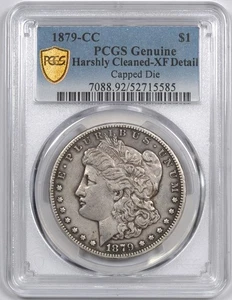1879-CC Morgan Silver Dollar, Carson City Key Date / S$1 / PCGS XF Details - Picture 1 of 2