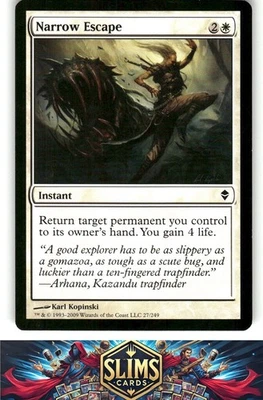 Magic the Gathering MTG Zendikar Narrow Escape #27 Buy 2 Get 1 - Image 1 of 2