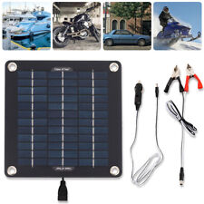 10W 12V Portable Solar Panel Trickle Charger Car Battery Maintainer for Boat RV!