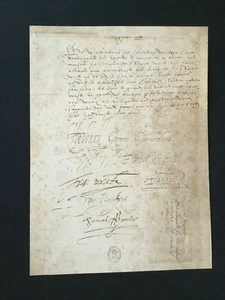 1588 DOCUMENTO DE LA FLOTA ARMADA ESPAÑOLA, REPRODUCCIÓN ANTIGUA DEL ORIGINAL - Imagen 1 de 8