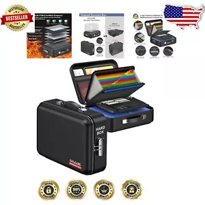 Durable Fireproof Document Organizer with Lock - Perfect for Passports & Laptops - Picture 1 of 10