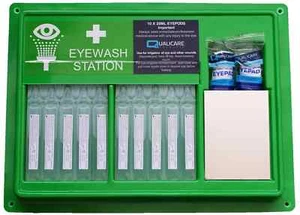 Kit de lavado de ojos estación de cápsulas 10 cápsulas cápsulas de repuesto de primeros auxilios vainas de lavado de ojos salinas estériles - Imagen 1 de 1