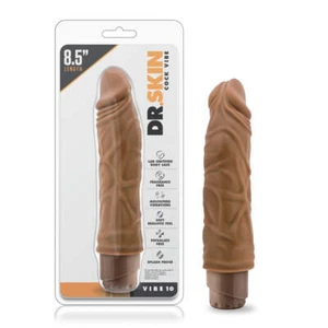 Blush Dr. Skin 8.5" Soft Realistic Vibrating Dildo Multi Speed Veiny Textured - Picture 1 of 9