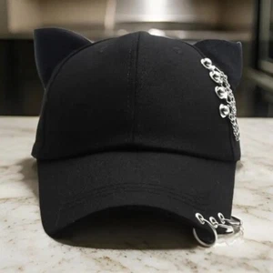 Metal Charm Camping Hat Black Parent Child Hat Fashion Baseball Cap Unisex - Picture 1 of 8