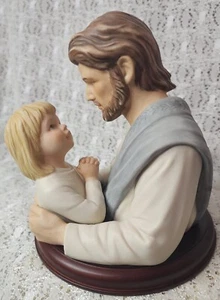 Home Interiors Homco Masterpiece Porcelain Precious In His Sight With Stand - Picture 1 of 7