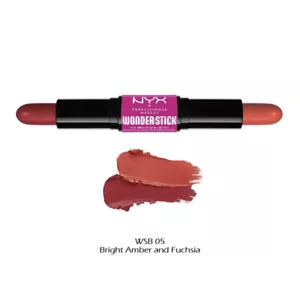 NYX Wonder Stick Dual Ended Cream Blush Stick *BRIGHT AMBER & FUCHSIA* - Picture 1 of 7