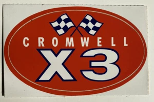 Estabilizador de aceite de motor Cromwell X3 vintage década de 1970 pegatina publicitaria sin usar - Imagen 1 de 2
