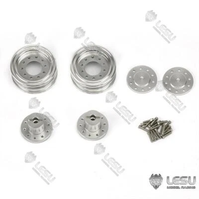 LESU 1 Pair Metal Front Wheel Hub for 1/14 RC Forklift Model Car Parts DIY Truck - Image 1 of 4