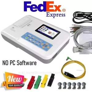 CONTEC ECG300G Digital 3 Channel 12 lead Electrocardiograph EKG Machine Fedex - Picture 1 of 11