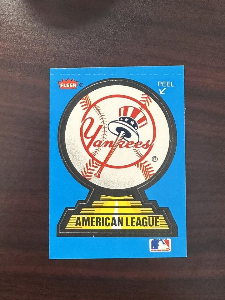 Vintage 80s New York Yankees Sticker baseball card  - Image 1 of 1
