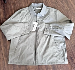 Calvin Klein Men's Long Sleeve Button Up Shirt Jacket Light Olive Green XL - Picture 1 of 7