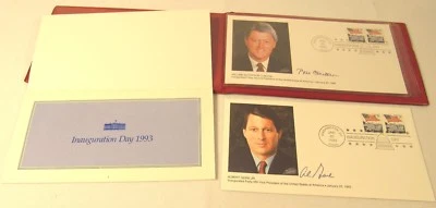Clinton Gore Inauguration Day 1993 Folder 2 First Day Covers & Booklet,Fleetwood - Image 1 of 4
