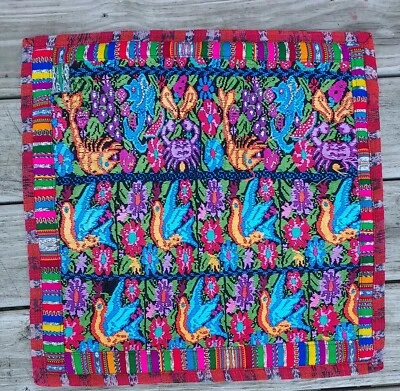 "Juego de 2 fundas de almohada mexicanas Otomi Tenango bordadas a mano 17,5"" X 17,5""" Foto 1 de 4
