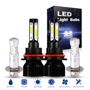9007/HB5+H3 LED Lights Bulbs Kit Hi-Lo&Fog Lamp for Ford F-250 1994 1995 1996 - Picture 1 of 15