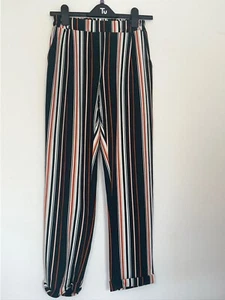 New Look Striped Elasticated Trousers Size 10 - Picture 1 of 6