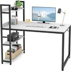 Cubicubi Computer Desk 47 inch with Storage Shelves Study Writing Table for Home