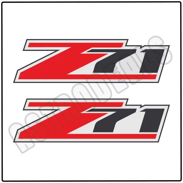 Juego de 2: Calcomanías Chevrolet Silverado Z71 1500 2500 GM HD pegatinas 2007-2013 Foto 1 de 1