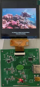 3.4 inch Display LCD TFT HDMI USB Quadratisch 480x480 RGB active 60,5x60,5mm - Bild 1 von 2