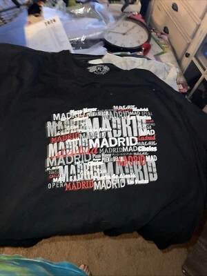 Madrid Spain T Shirt Black with MADRID Logo Spanish Tourism Adult Size XL - Image 1 of 4