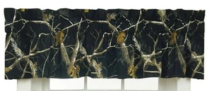 Realtree AP Black HD Window Valance 88" x 15" Camo Curtain White Gold APC - Picture 1 of 1