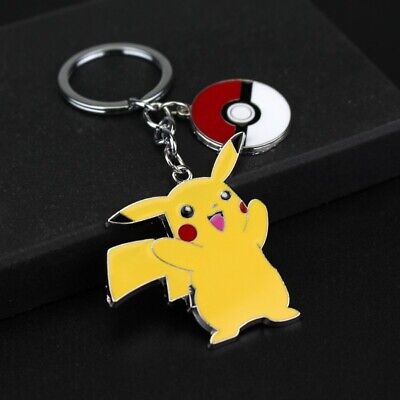 Porte Clé Métal Pokémon Pikachu Pokéball Iron Keyring Keychain • 14.99€