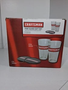 Pinta Craftsman 16 oz. Juego de 2 vasos de regalo de vidrio con posavasos abiertos - Imagen 1 de 7