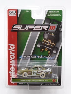 Auto World iWheels (CHASE) Super III 2008 Dodge Charger Stock Car HO Slot Car - Picture 1 of 3