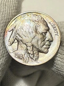 1916 Buffalo Nickel, Gem BU++ High Grade Toned Nice Color WOW - Picture 1 of 2