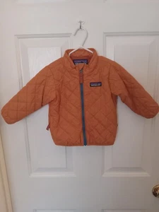 Patagonia Baby Nano Puff Jacket Size 6-12 Months Orange - Picture 1 of 12