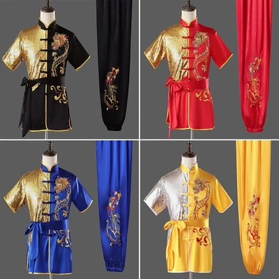 Quality Silk Chinese Kung Fu Taichi Suit Martial Arts Uniform Dragon Embroidery - Image 1 of 4