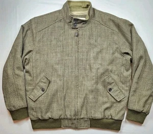 Herren ORVIS Tweed Wolle Bomber Harrington Jacke großer Hahnentritt Cord Kragen - Bild 1 von 8