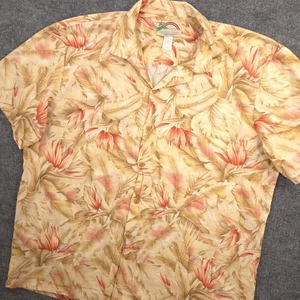 Vintage Paradise Found Hemd Herren 2XL Hawaii Blumen Palmen Print Made In USA 80er - Bild 1 von 6
