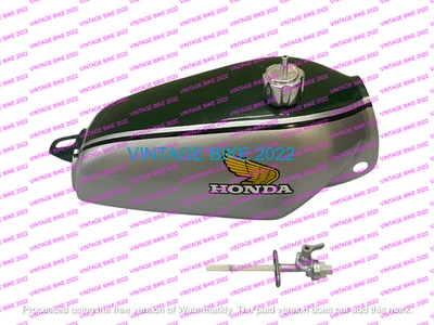 Honda CR 250 M 1973 Elsinore acero verde y plata tanque de gasolina + tapa grifo/apto para Foto 1 de 4