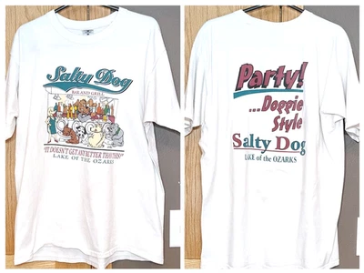 CAMISETA DE FIESTA VINTAGE 2000 SALADO PERRO BAR LAGO DE LOS OZARKS ADULTO XL Foto 1 de 4