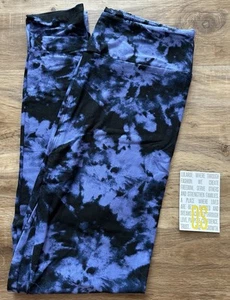 NEW RELEASE LuLaRoe OS One Size Leggings Beautiful Black Tie Dye Print New - Picture 1 of 3
