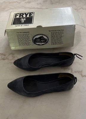 Zapatos planos de ballet Frye Regina de cuero azul oscuro para mujer talla 9,5 sin cordones Foto 1 de 4
