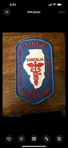 Illinois Department of Corrections Vandalia Health Care Unit Patch New - Picture 1 of 1