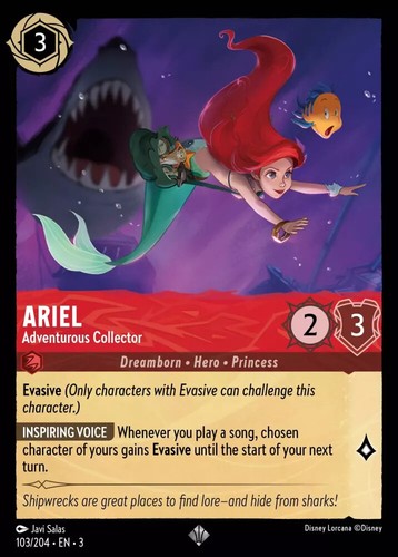Ariel Into the Inklands 103/204 Lorcana TCG Card NM/M [Cold Foil]
