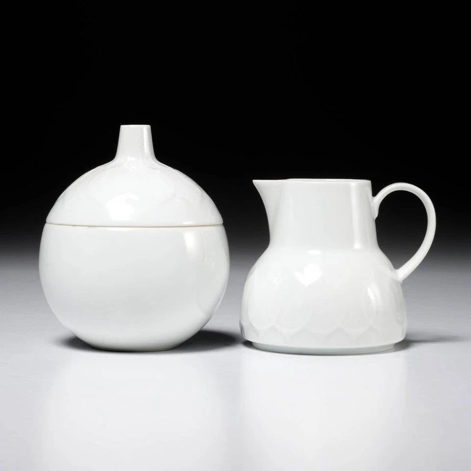 Набор сахарниц и сливок Rosenthal Continental белый лотос с тиснением - Изображение 1 из 4