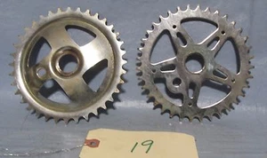 2 engranajes planos de bicicleta de acero de colección de la era de la máquina industrial arte alterado steampunk - Imagen 1 de 3