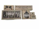 Stampin Up Joy Holiday 6 Rubber /Wood Stamp Set W/Case Unused
