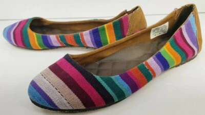 Reef Tropic Women's Bella Costas Ballet Flats Shoes Size 9.5, Striped Colorful - Image 1 of 4