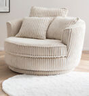 Relaxsessel Fernseh Polster Sessel Love Seat Cord drehbar + Kissen Hocker Comfy