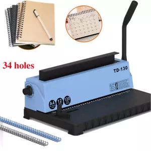 34 Holes Spiral Coil Punching Binding Machine Calendar Binding Machine - Picture 1 of 10