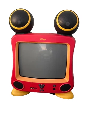 Disney Mickey Mouse Color CRT TV 13" W/ Speaker Ears W/Remote/Manual - Image 1 of 3