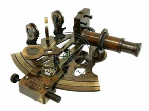 Sextant nautique laiton 5" finition ancienne US Navy Astrolabe Marine Maritim... - Picture 1 of 6