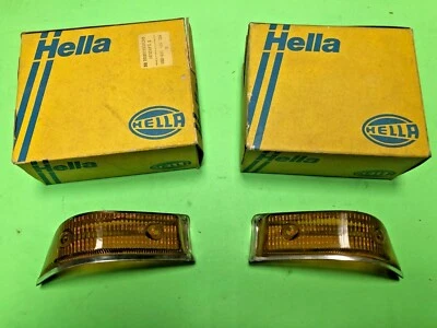 Opel Kadett B 1966-72 Hella Turn Signal Light Lens Set Blinkerglas Genuine NOS - Image 1 of 4