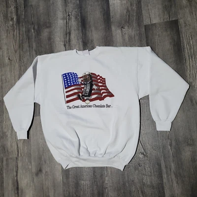 Sudadera de Colección Años 90 Great American Chocolate Bar Hershey’s Cuello Redondo Talla Grande Foto 1 de 4