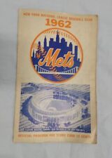 1962 New York Mets vs Phillies Official Program & Used Score Card Wear From Age